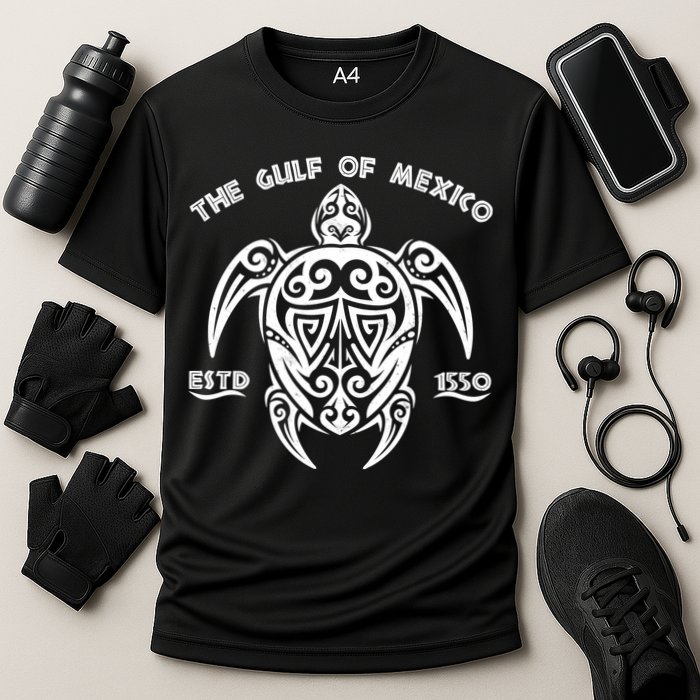 The Gulf of Mexico ESTD 1550 Turtle Cooling Performance Crew T-Shirt