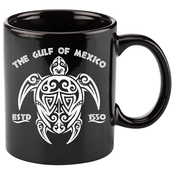 The Gulf of Mexico ESTD 1550 Turtle 11oz C Handle Ceramic Mug