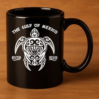 The Gulf of Mexico ESTD 1550 Turtle 11oz C Handle Ceramic Mug