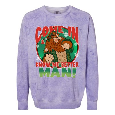 The Ghost Of Christmas Present Come In Know Better Man Colorblast Crewneck Sweatshirt