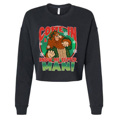 The Ghost Of Christmas Present Come In Know Better Man Cropped Pullover Crew