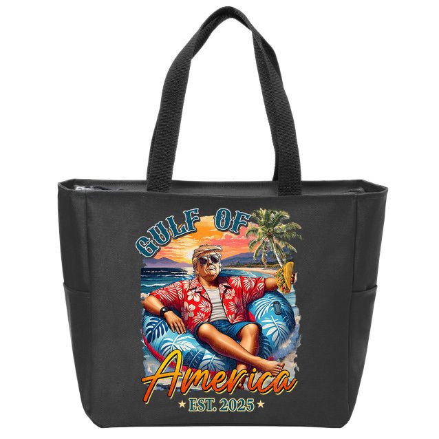  Trump Gulf Of Us America Est 2025  Zip Tote Bag