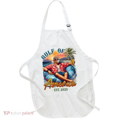  Trump Gulf Of Us America Est 2025  Full-Length Apron With Pockets