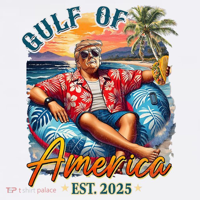  Trump Gulf Of Us America Est 2025  Tall T-Shirt