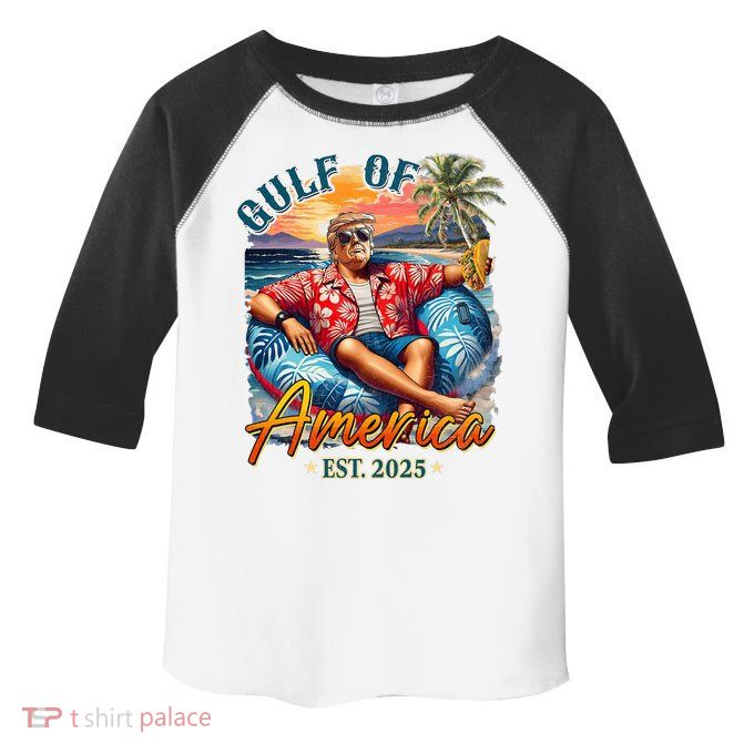  Trump Gulf Of Us America Est 2025  Toddler Fine Jersey T-Shirt