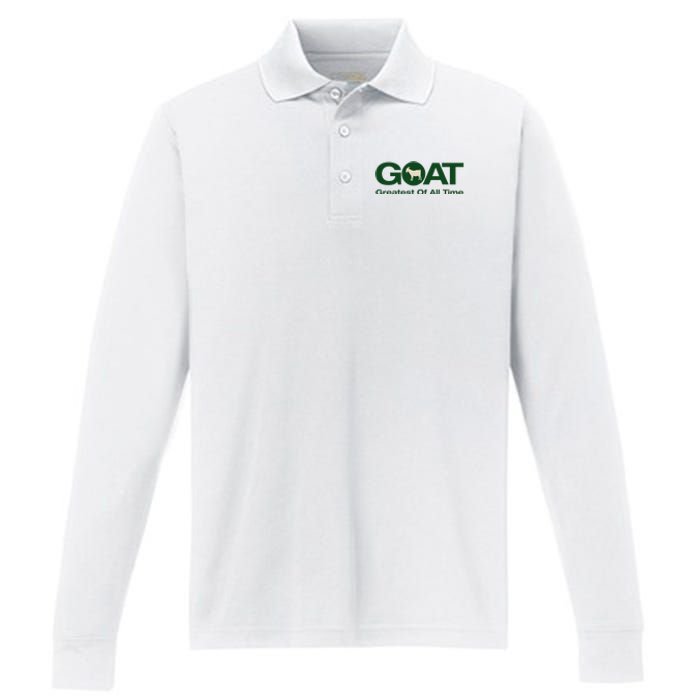 The Greatest Of All Time G.O.A.T. Performance Long Sleeve Polo