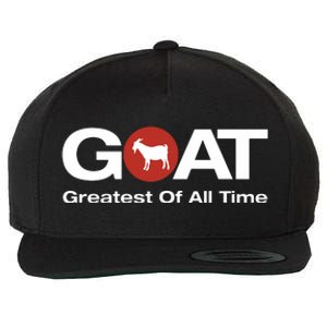 The Greatest Of All Time GOAT Design Wool Snapback Cap