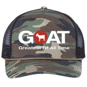 The Greatest Of All Time GOAT Design Retro Rope Trucker Hat Cap