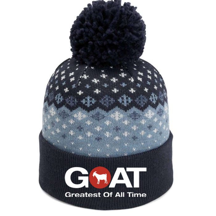 The Greatest Of All Time GOAT Design The Baniff Cuffed Pom Beanie