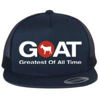 The Greatest Of All Time GOAT Design Flat Bill Trucker Hat