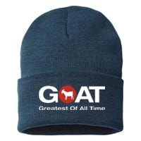 The Greatest Of All Time GOAT Design Sustainable Knit Beanie