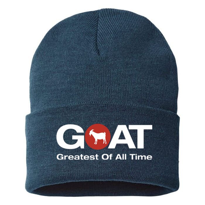 The Greatest Of All Time GOAT Design Sustainable Knit Beanie