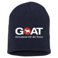 The Greatest Of All Time GOAT Design Short Acrylic Beanie