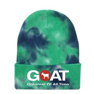 The Greatest Of All Time GOAT Design Tie Dye 12in Knit Beanie