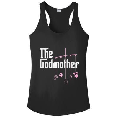 The Godmother Of New Baby Girl Funny Pun Gift Ladies PosiCharge Competitor Racerback Tank
