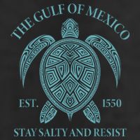 the Gulf of Mexico turtle 7 Panel Mesh Trucker Snapback Hat