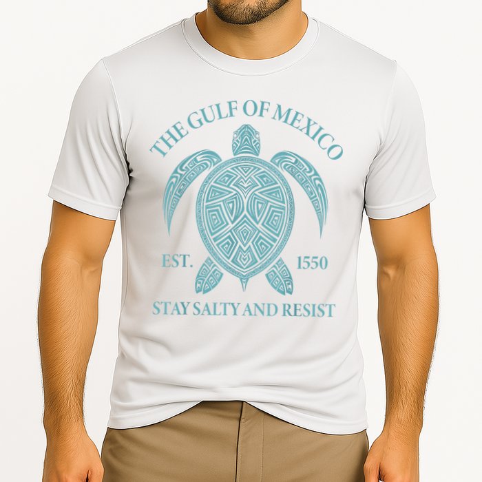 the Gulf of Mexico turtle Cooling Performance Crew T-Shirt