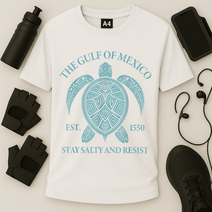 the Gulf of Mexico turtle Cooling Performance Crew T-Shirt