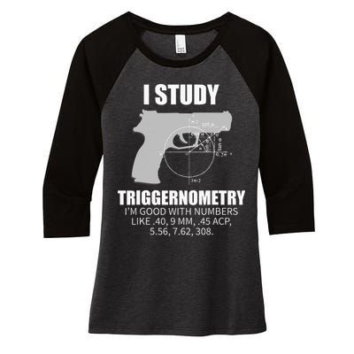 Triggernometry Gun Owner 2nd Amendment Rights Women's Tri-Blend 3/4-Sleeve Raglan Shirt