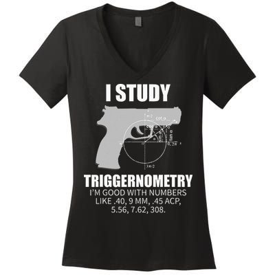 Triggernometry Gun Owner 2nd Amendment Rights Women's V-Neck T-Shirt