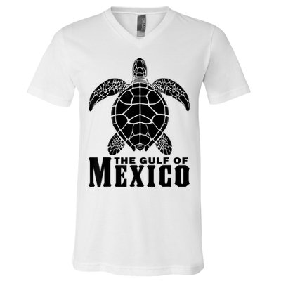 The Gulf Of Mexico Sea Turtle Beach V-Neck T-Shirt