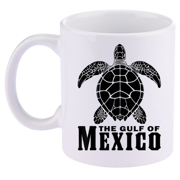 The Gulf Of Mexico Sea Turtle Beach 11oz C Handle Ceramic Mug