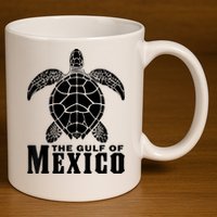 The Gulf Of Mexico Sea Turtle Beach 11oz C Handle Ceramic Mug