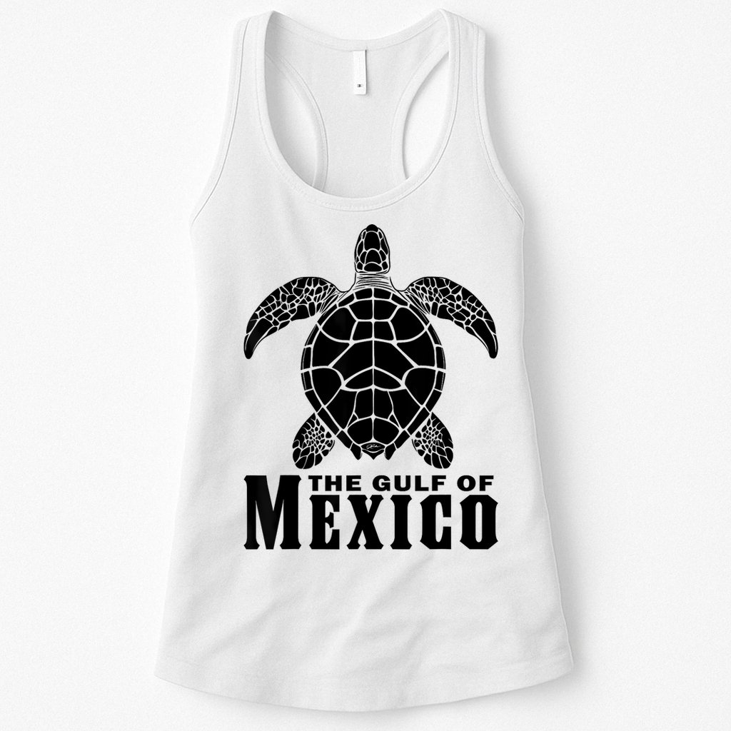 The Gulf Of Mexico Sea Turtle Beach Womens Tank Top