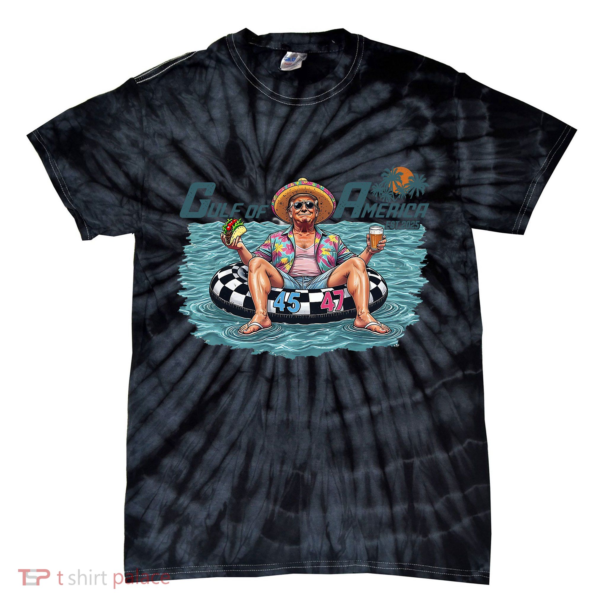 Trump  Gulf Of Us America Funny Kawaii Sunset  Tie-Dye T-Shirt