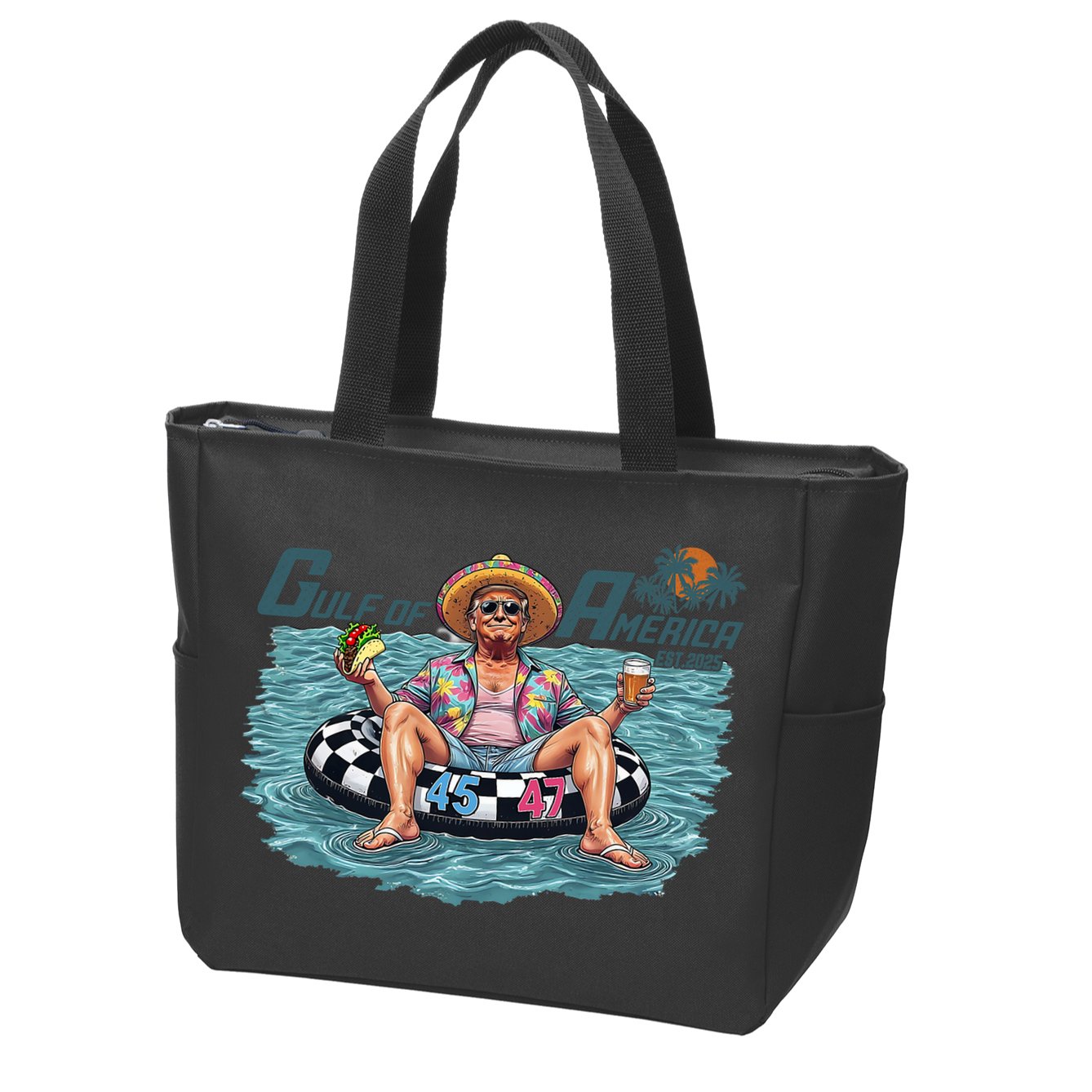Trump  Gulf Of Us America Funny Kawaii Sunset  Zip Tote Bag