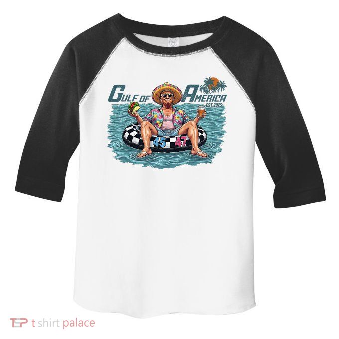 Trump  Gulf Of Us America Funny Kawaii Sunset  Toddler Fine Jersey T-Shirt