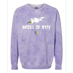 The Ghost Of Kyiv Fighter Pilot Military Stand With Ukraine Colorblast Crewneck Sweatshirt