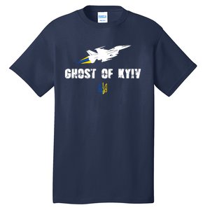 The Ghost Of Kyiv Fighter Pilot Military Stand With Ukraine Tall T-Shirt