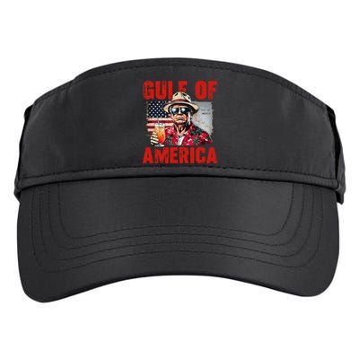 Trump Gulf Of Usa America Funny Gulf Of Mexico Usa Flag Map Adult Drive Performance Visor