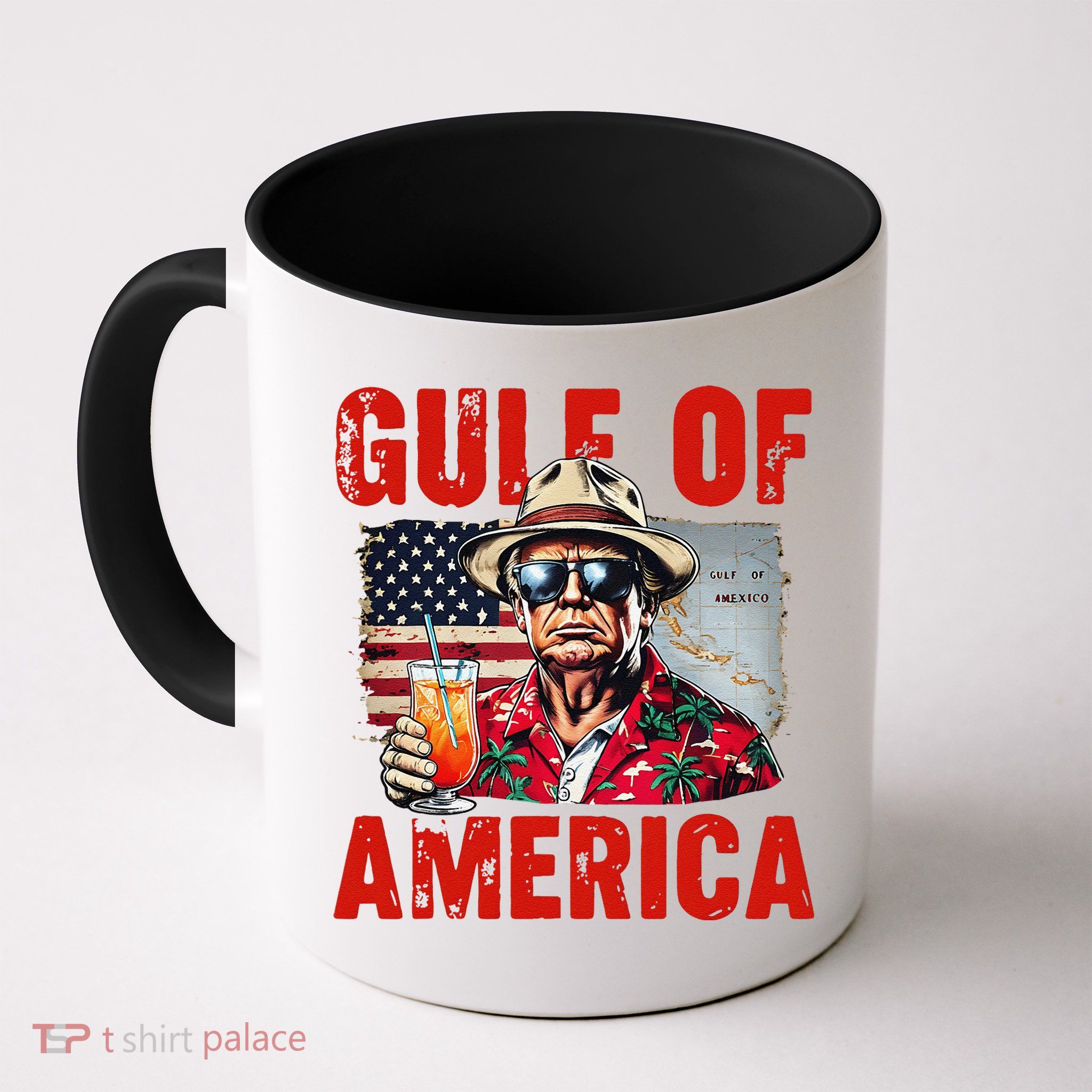 Trump Gulf Of Usa America Funny Gulf Of Mexico Usa Flag Map Mug