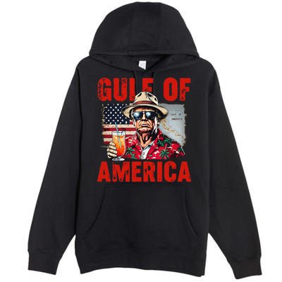 Trump Gulf Of Usa America Funny Gulf Of Mexico Usa Flag Map Premium Pullover Hoodie