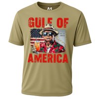 Trump Gulf Of Usa America Funny Gulf Of Mexico Usa Flag Map Cooling Performance Crew T-Shirt