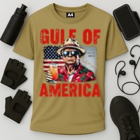 Trump Gulf Of Usa America Funny Gulf Of Mexico Usa Flag Map Cooling Performance Crew T-Shirt