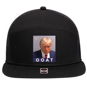 Trump Greatest Of All Time Mugshot 7 Panel Mesh Trucker Snapback Hat