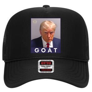 Trump Greatest Of All Time Mugshot High Crown Mesh Back Trucker Hat