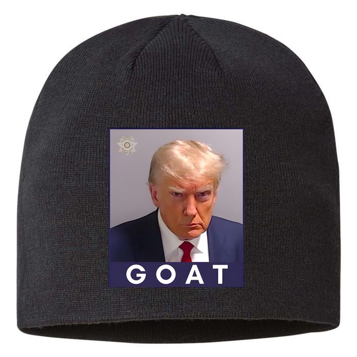 Trump Greatest Of All Time Mugshot Sustainable Beanie