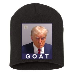 Trump Greatest Of All Time Mugshot Short Acrylic Beanie