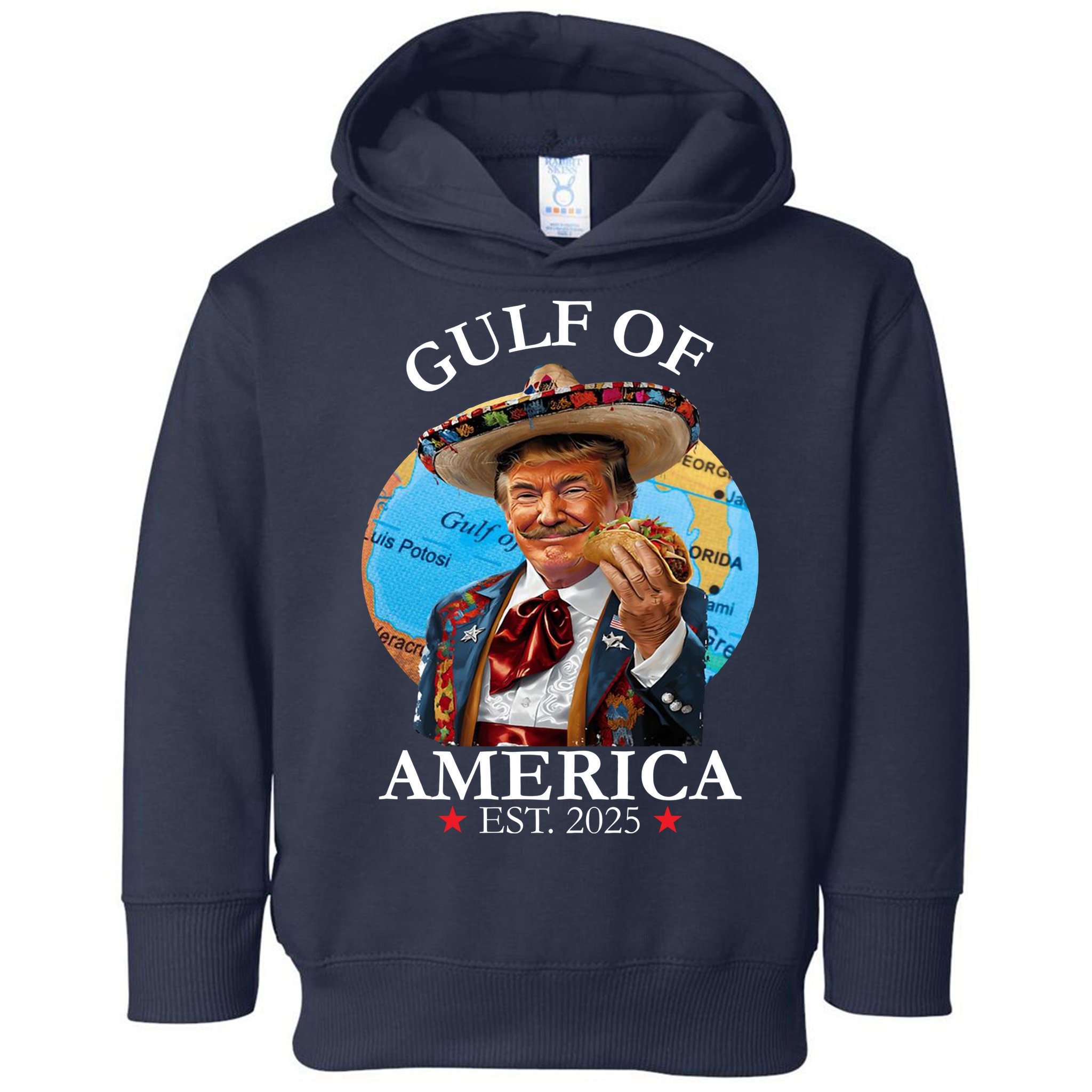 Trump Gulf Of Us America 2025 Merchandise Toddler Hoodie