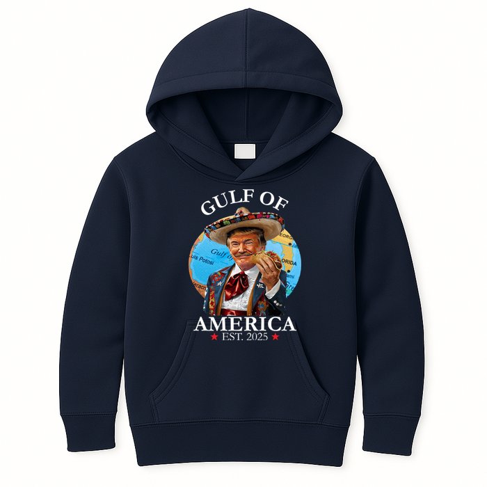 Trump Gulf Of Us America 2025 Merchandise Kids Hoodie