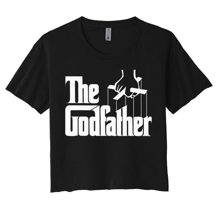 The Godfather Original White Title Women's Crop Top Tee