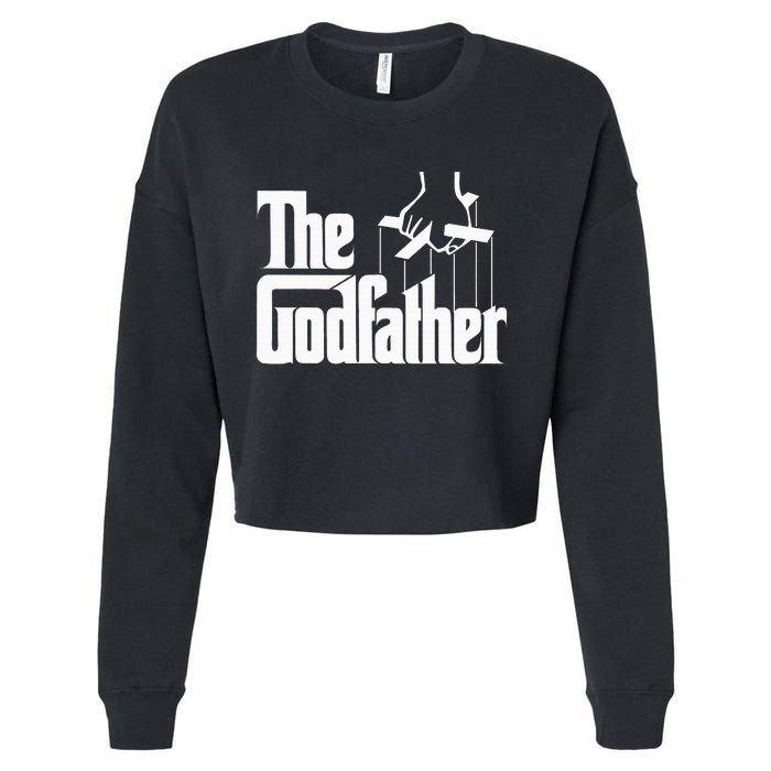 The Godfather Original White Title Cropped Pullover Crew