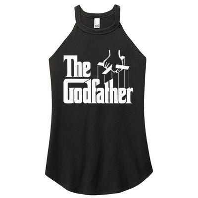 The Godfather Original White Title Women's Perfect Tri Rocker Tank