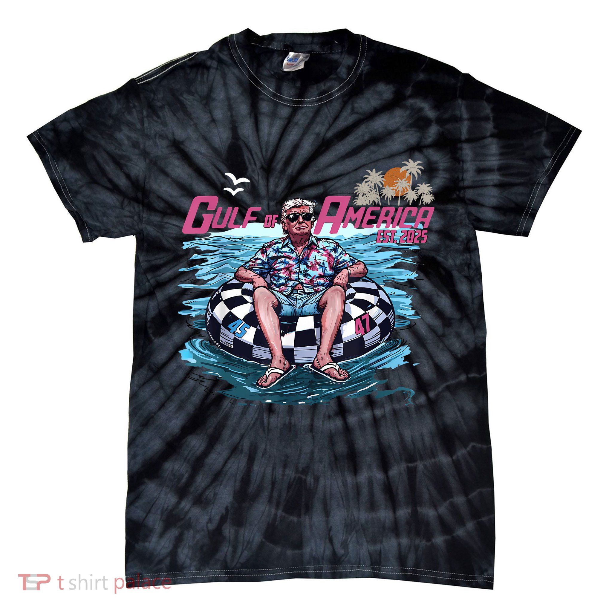 Trump Gulf Of Us America Est 2025 Tie-Dye T-Shirt