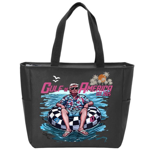 Trump Gulf Of Us America Est 2025 Zip Tote Bag