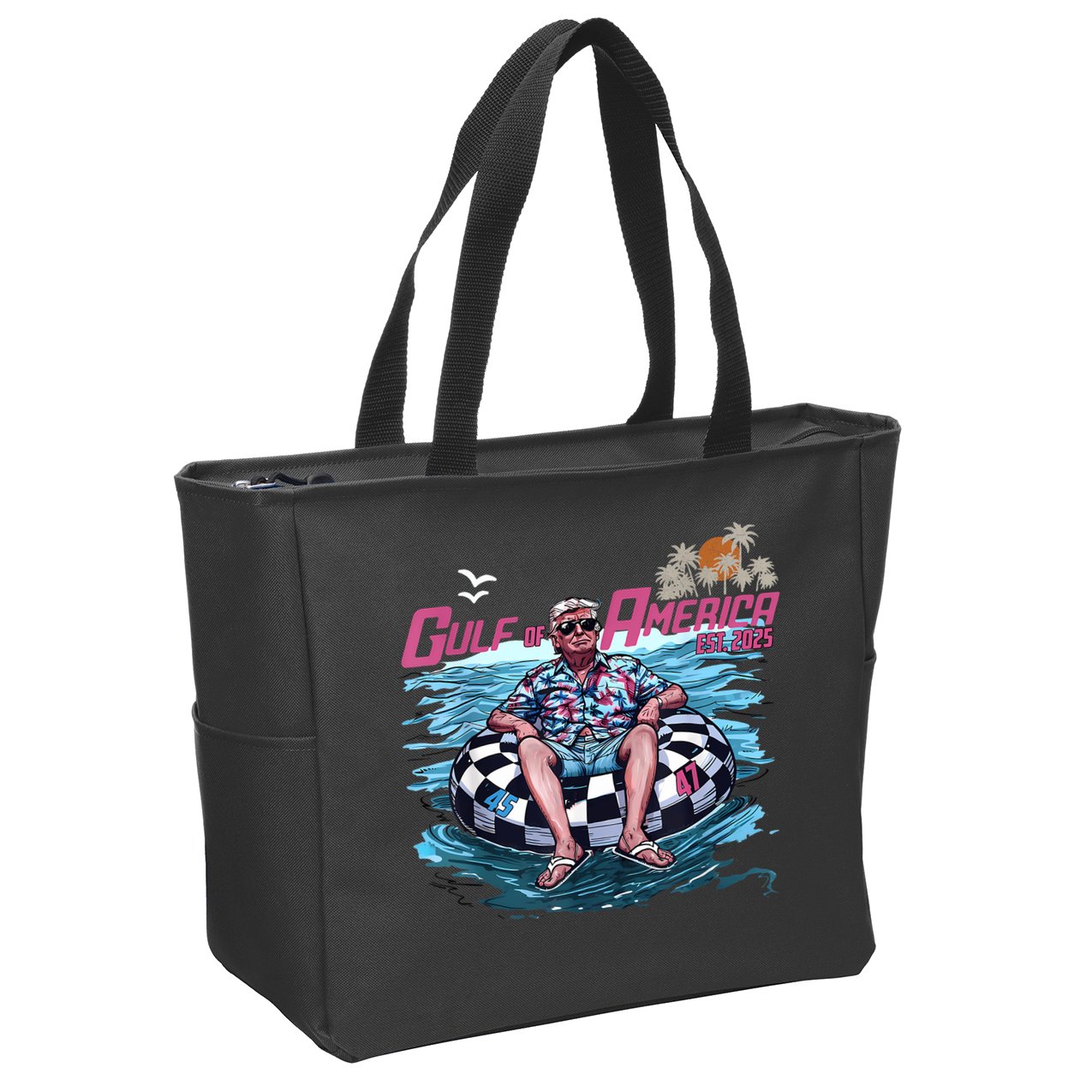 Trump Gulf Of Us America Est 2025 Zip Tote Bag